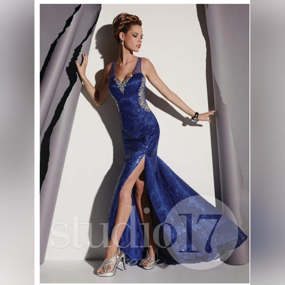 Studio 17 Prom Dress 12460 Size 0 Royal Blue